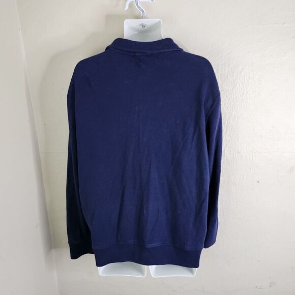 Ralph Lauren Polo Sweater Men XL Pullover Qaurter Zip PRL Gold logo French Navy - Picture 9 of 9